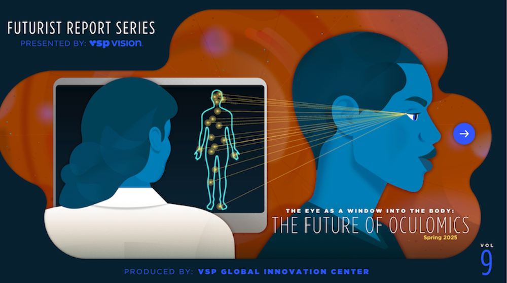 Cover image of the "Future of Oculomics Futurist Report
