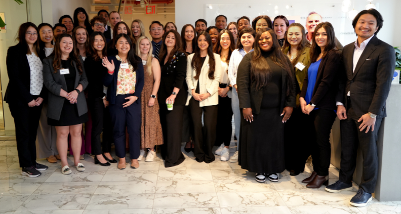 A group image of the 2025 Future Leaders Academy cohort where the group is looking directly at the camera smiling.