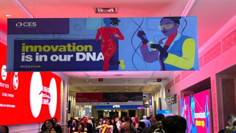 The exhibition floor at CES 2026.