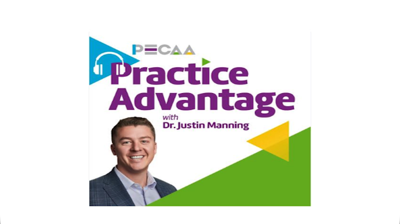The PECAA Practice Advantage podcast logo. 