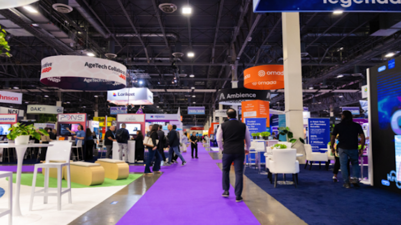 Image of the exhibition hall at HLTH 2025. 